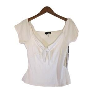 Ladies‎ 1. State Femme Floral Off White Blouse NWT Sz Large